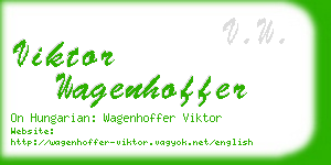 viktor wagenhoffer business card